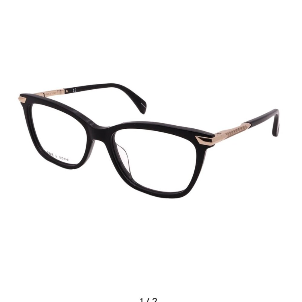 NEW Rag & Bone Women's RNB3050 51mm Optical Frames Eyeglasses Black / Silver